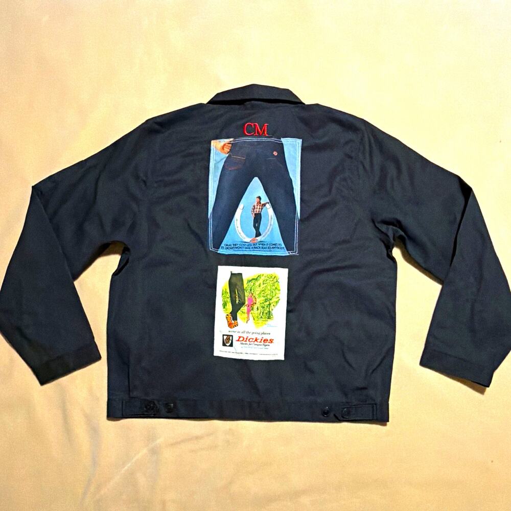 Dickies Eisenhower The Legacy Exhibit Jacket Black Work Jacket Patches Rare Lrge